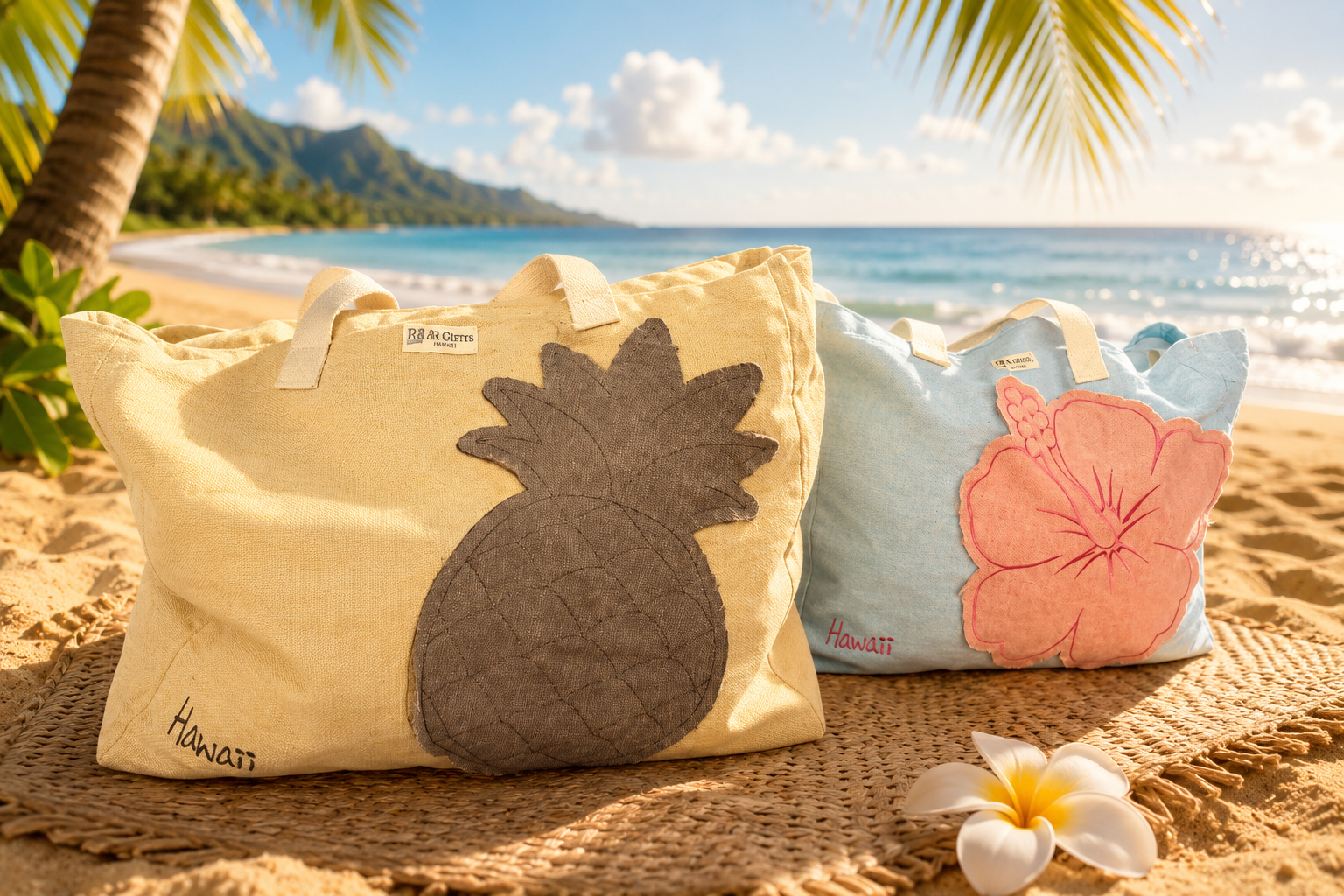 Hawaii X-Large Hibiscus Beach Tote Bag