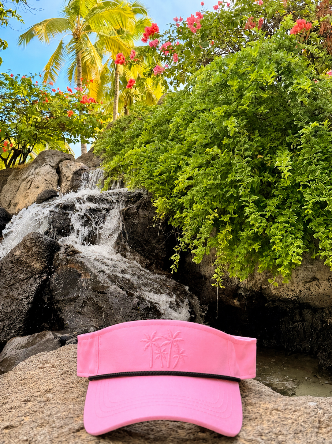 Pink palm tree visor