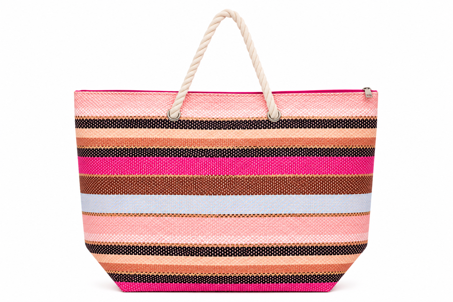 Aloha Vibes Hawai’i Pink Stripe Tote Bag