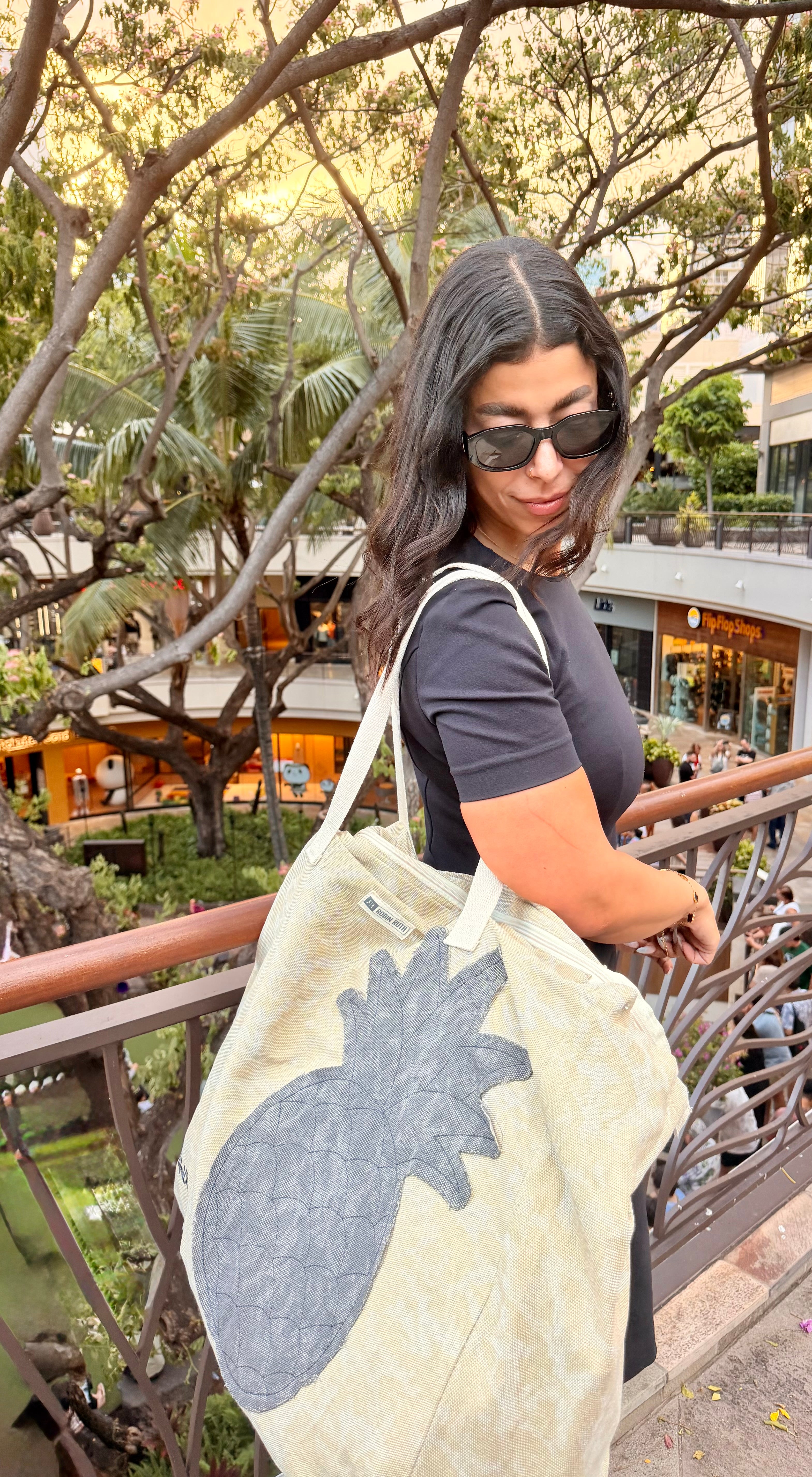 Hawaii X-Large Pineapple Beach Tote Bag