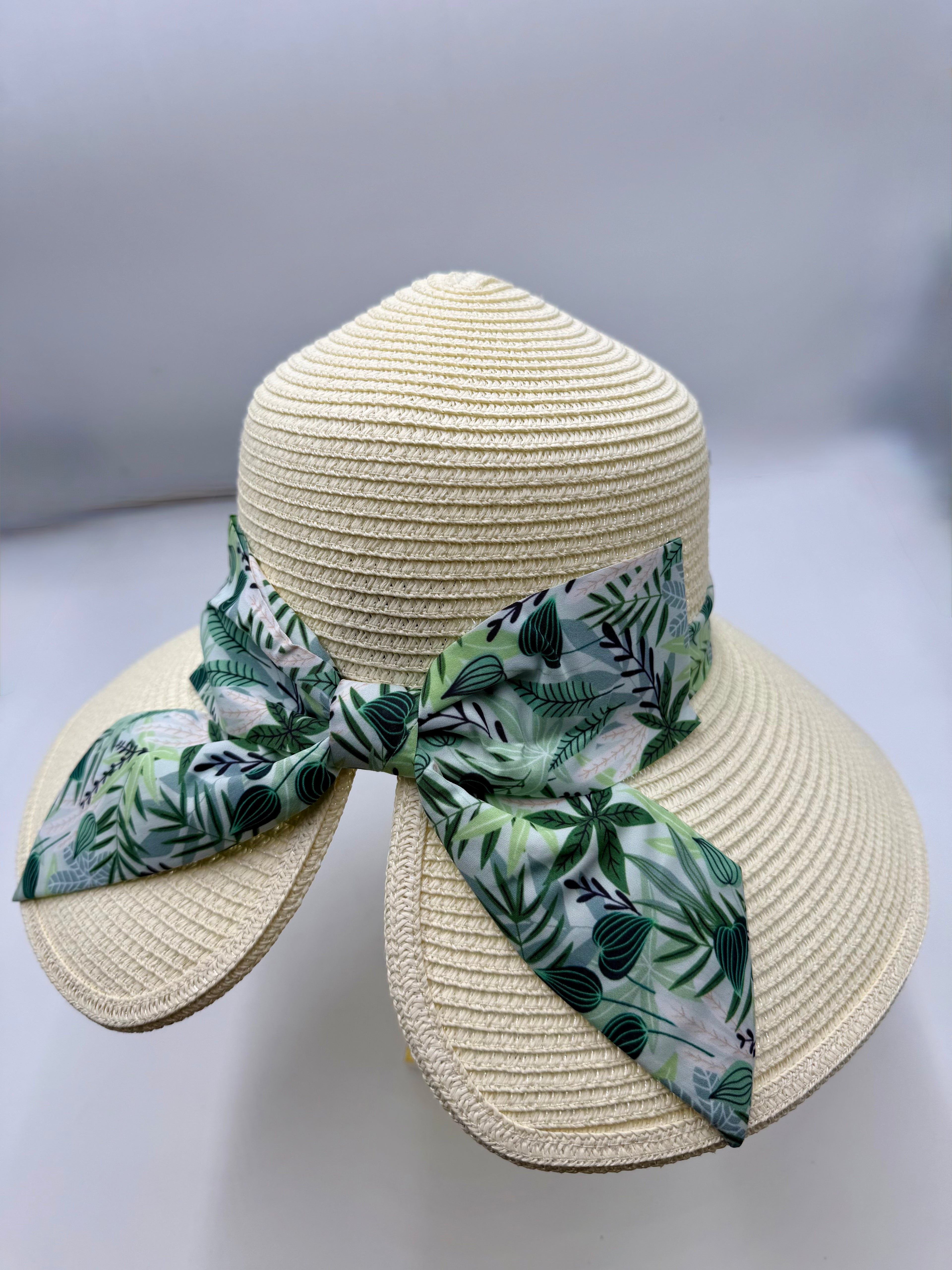 Island Straw Hat with Tropical Bow