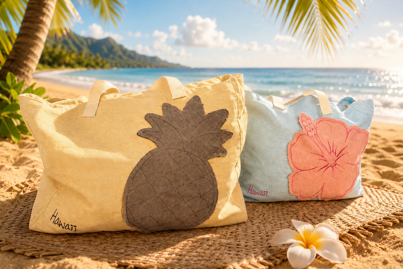 Hawaii X-Large Pineapple Beach Tote Bag
