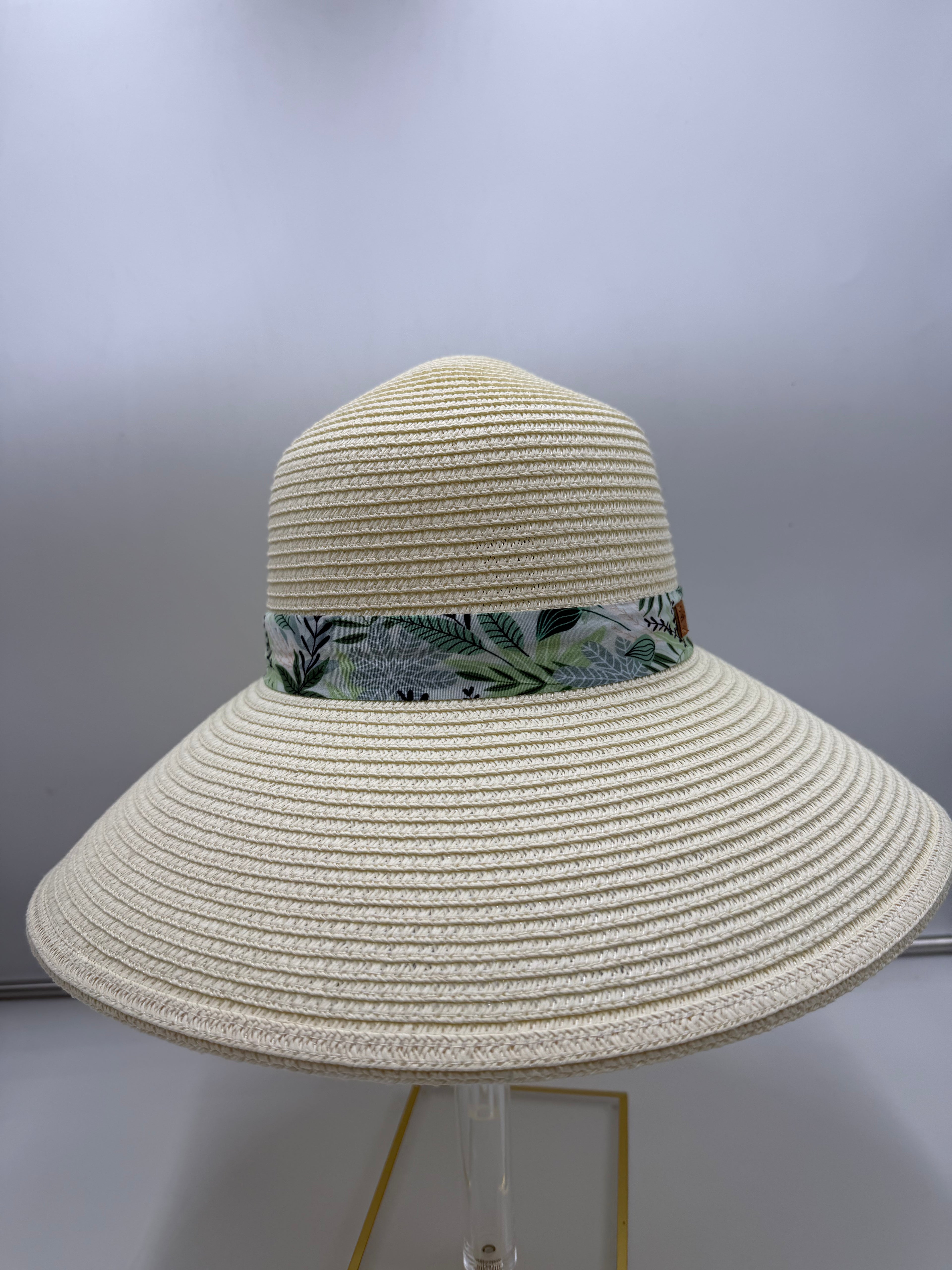 Island Straw Hat with Tropical Bow