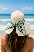 Island Straw Hat with Tropical Bow