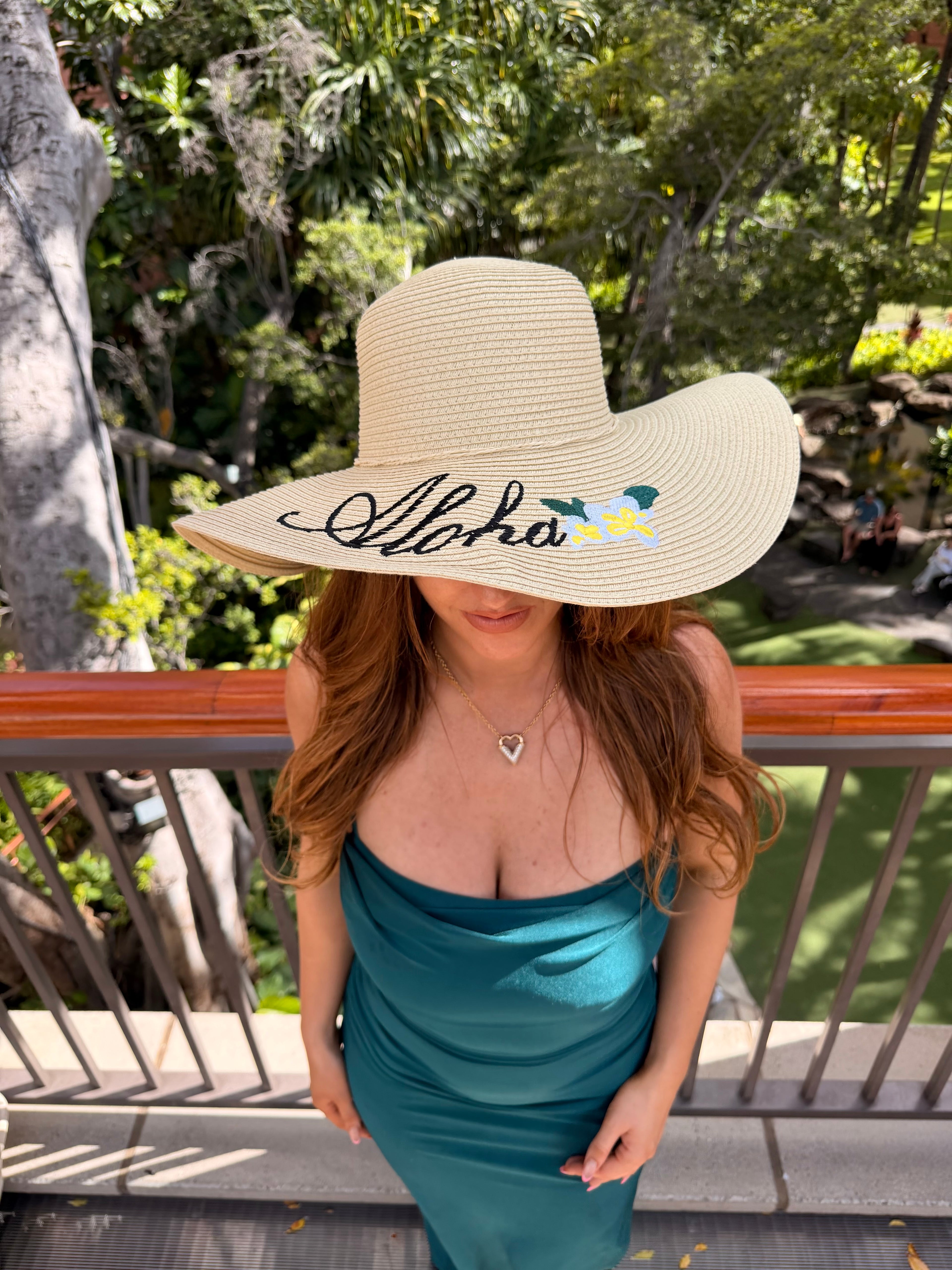 Aloha Hibiscus Wide Brim Sun Hat