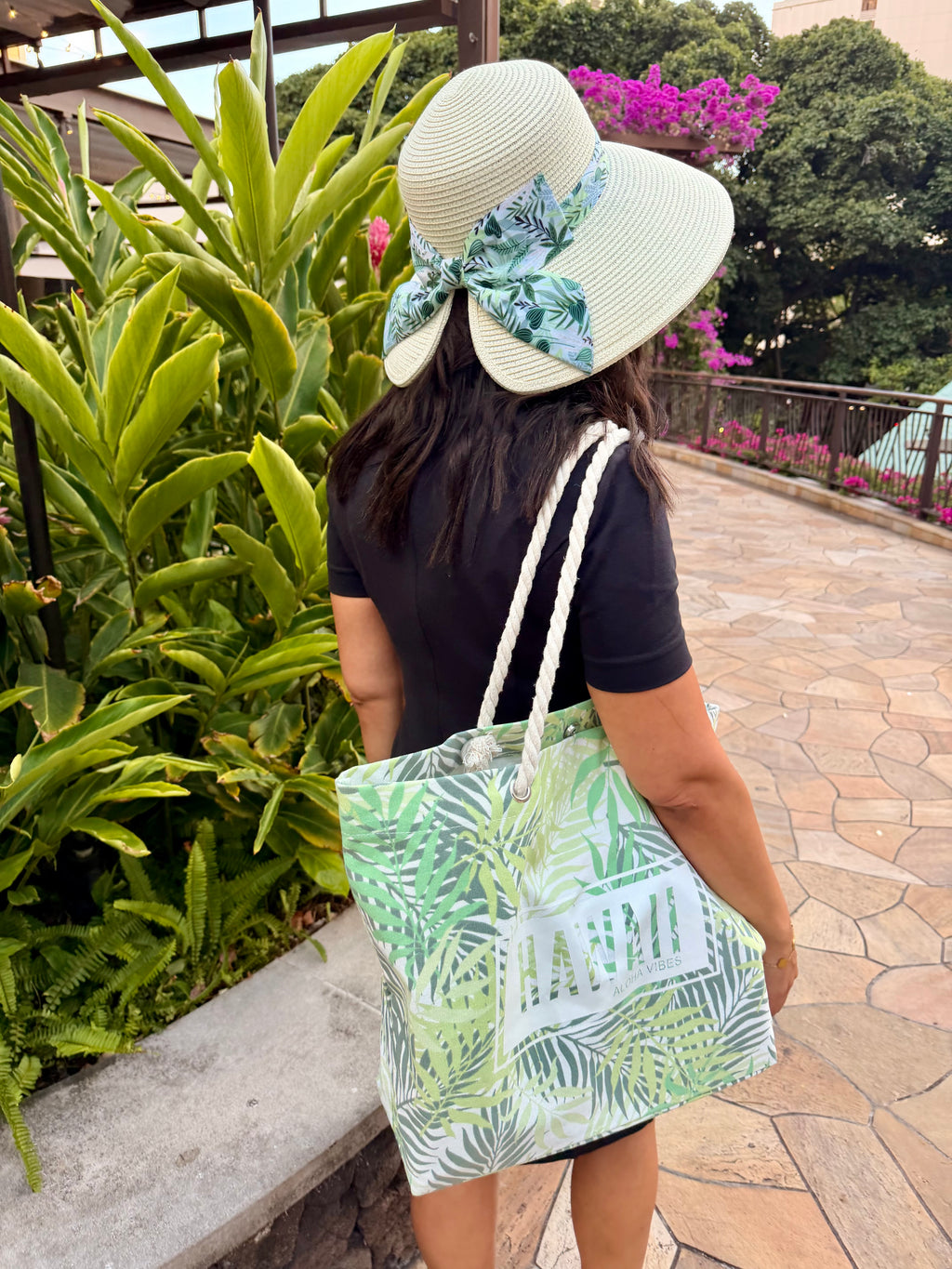 Hawaii Aloha Vibes Tropical Tote Bag