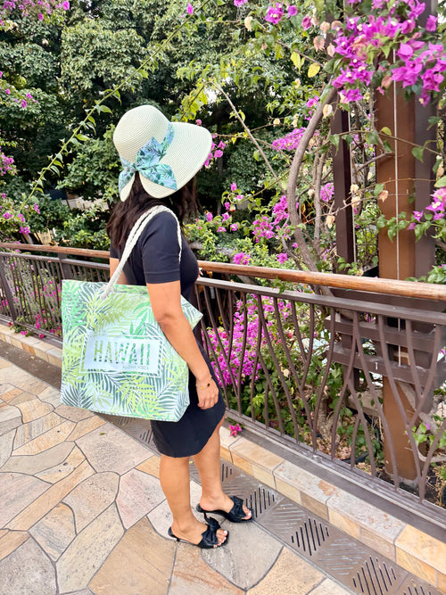 Hawaii Aloha Vibes Tropical Tote Bag