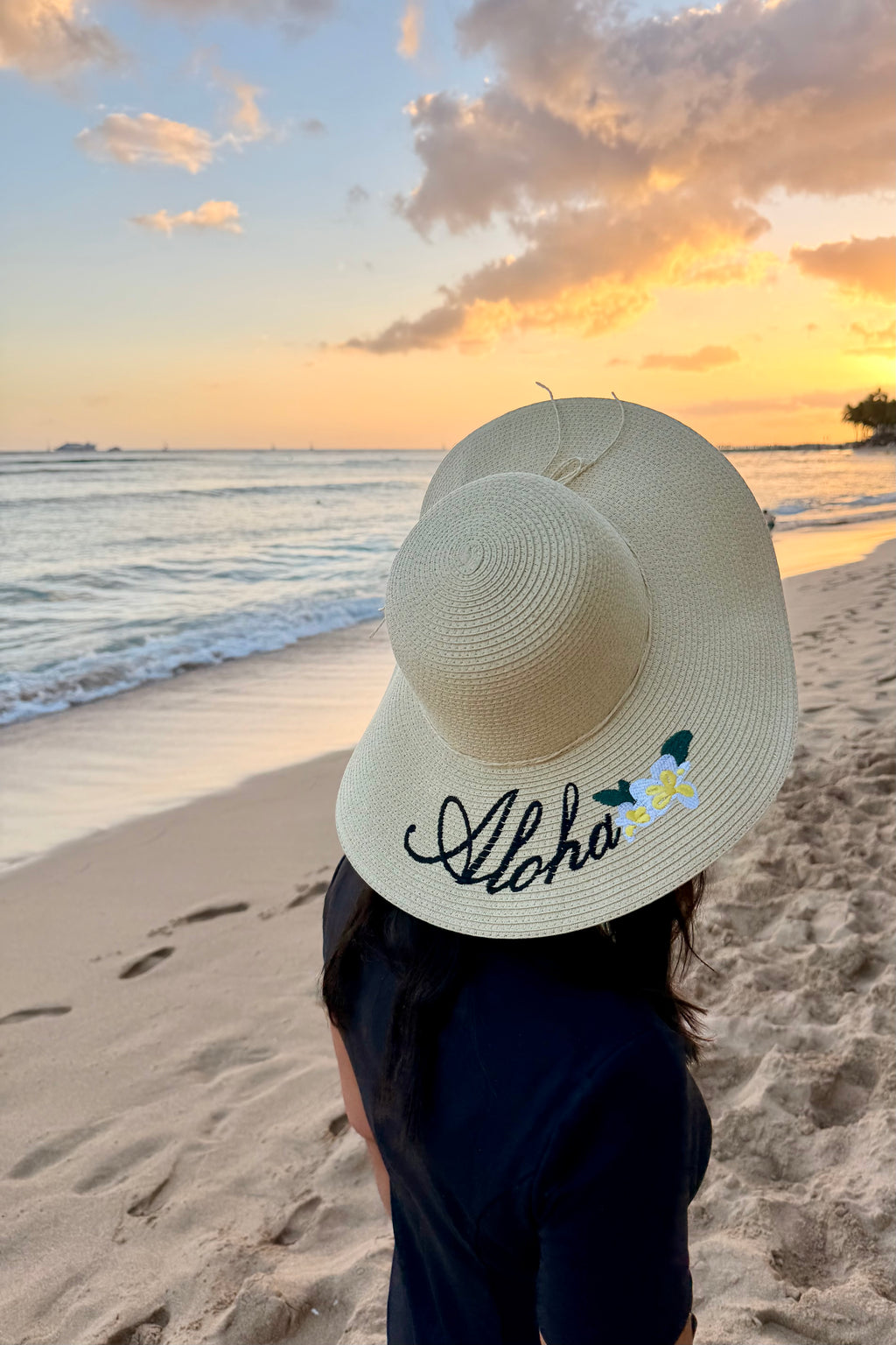 Aloha Hibiscus Wide Brim Sun Hat